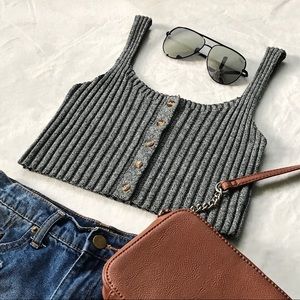 Foreign Exhange Ribbed Croptop